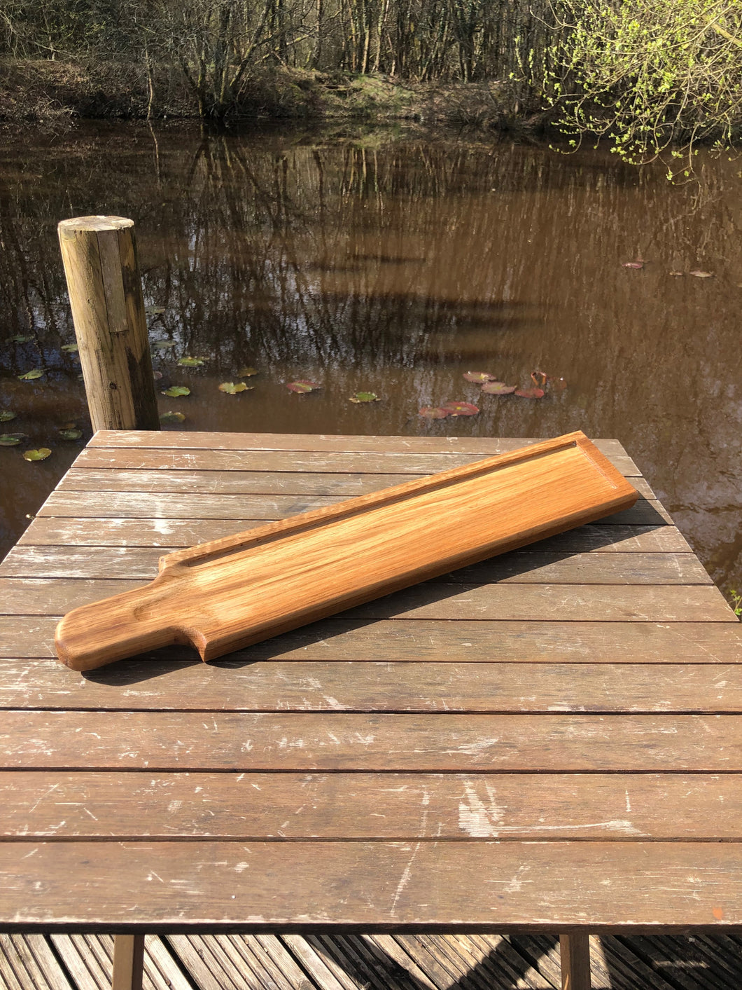 Bread board, extra large handmade from hardwood perfect for French stick, baguette. Ideal gift for Father’s Day