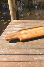 Load image into Gallery viewer, Bread board, extra large handmade from hardwood perfect for French stick, baguette. Ideal gift for Father’s Day
