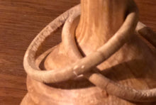 Load image into Gallery viewer, Wooden Candle Stand wIth 2 captive rings.
