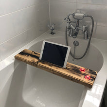 Load image into Gallery viewer, Wood and resin bath rack
