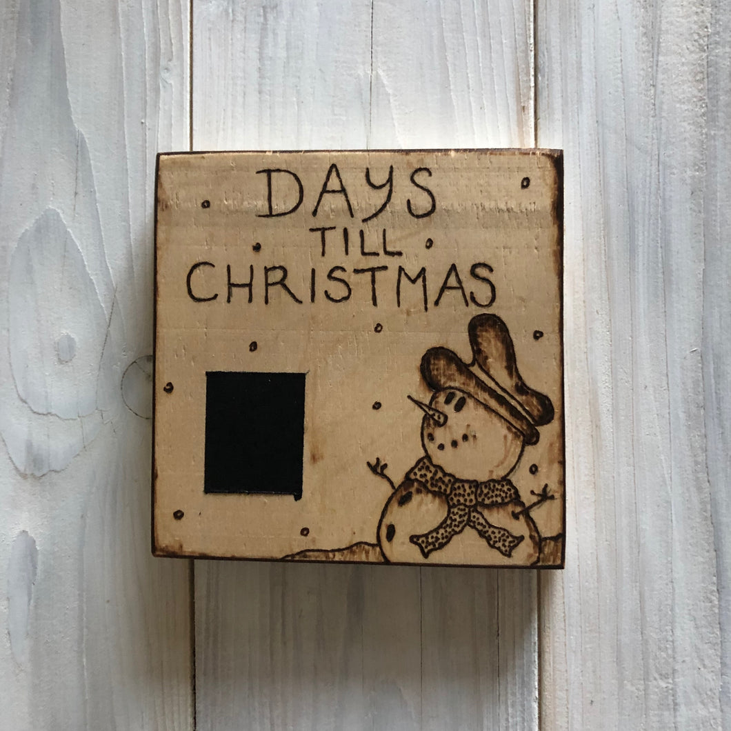 Days till Christmas chalkboard fridge magnet.