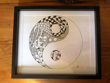 Load image into Gallery viewer, Original Zentangle Yin Yang art

