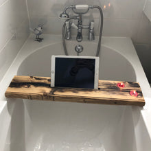 Load image into Gallery viewer, Wood and resin bath rack
