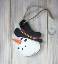 Load image into Gallery viewer, Handcrafted Snowman Christmas decoration.
